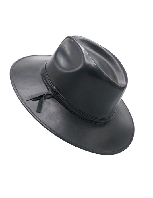 Sombrero De Piel Negro
